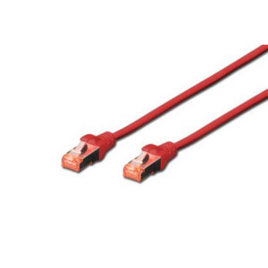 Digitus Patch Cable, S-FTP, CAT 6, AWG 27/7, LSOH, Měď, červený 10m