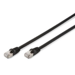 CAT 6 S-FTP outdoor patch cable, Cu, PE, AWG 27/7, length 3 m, black sheath color