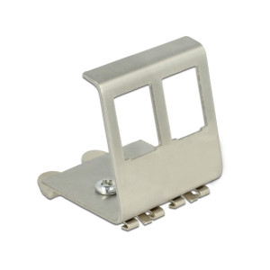 Delock Keystone Metal Mounting 2 Port for DIN rail 