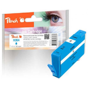 PEACH kompatibilní cartridge HP No.364, new chip, cyan, 6,2ml