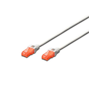 Digitus Patch Cable, CAT 6 UTP, AWG 26/7, měď, bílý 0,5m
