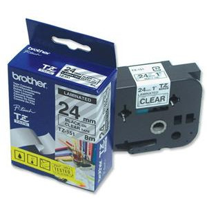 Brother - TZe-151, průsvitná / černá - 1 ks (24mm, lamin.)
