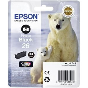 EPSON cartridge T2611 photo black (lední medvěd)