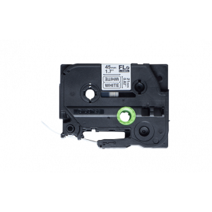 Brother - FLE2511, černá / bílá (24mm, nelaminovaný praporek)