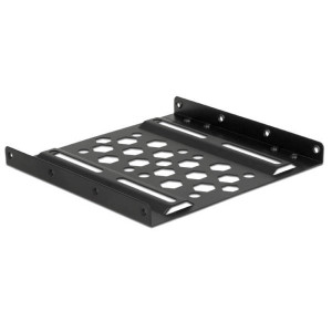 Delock Hliníkový instalační rámeček 2.5” na 3.5” černý