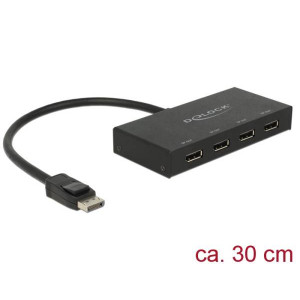 Delock Displayport 1.2 Splitter 1 x Displayport in > 4 x Displayport out 4K