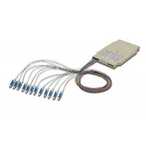 Digitus FO sestřihová kazeta s 12 barevnými pigtaily LC (UPC), MM OM3 50/125 µ, LSZH