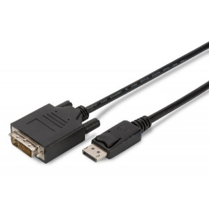 Digitus DisplayPort adapter cable, DP - DVI (24+1) M/M, 3.0m, w/interlock, DP 1.1a compatible, CE, bl