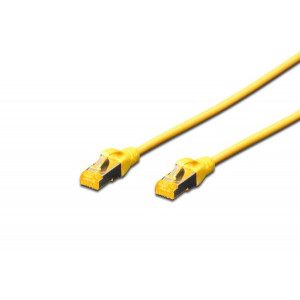 Digitus CAT 6A S-FTP patch cable, Cu, LSZH AWG 26/7, length 0.5 m, color yellow