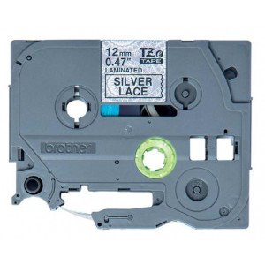 Brother - TZe-MPSL31 páska se stříbrnými vzory / černá (12mm, 4m)