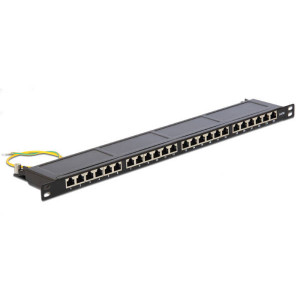 Delock 19” Patch Panel 24 Port Cat.6 0.5 U black