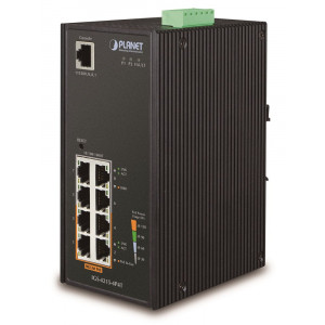 Planet IGS-4215-4P4T průmyslový L2 switch, 8x1Gb, 4x PoE 802.3af 140W, 48-54VDC, -40~75°C, IP30