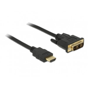 Delock DVI kabel – DVI-D 18+1 samec > HDMI A samec 2 m 