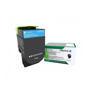 Toner Lexmark 71B20C0, azurový