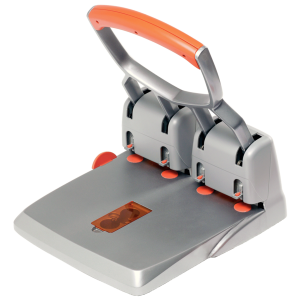 Rapid Velkokapacitní čtyřděrovačka Supreme HDC150/4, 150 listů, stříbrná/oranžová