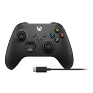 BAZAR - Xbox Wireless Controller černý + USB-C kabel - Poškozený obal (Komplet)