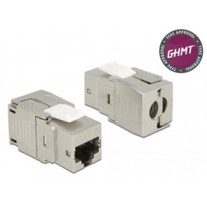 Delock Keystone Modul RJ45 jack Cat.8 bez použití nástrojů