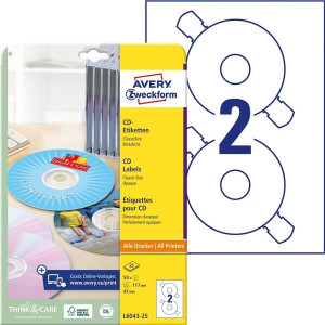 Etikety na CD ClassicSize, průměr 117 mm, 50 ks