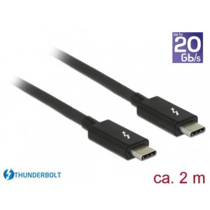 Delock Thunderbolt™ 3 (20 Gb/s) USB-C™ kabel samec > samec pasivní 2,0 m 3 A černý