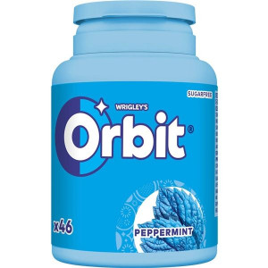 Žvýkačky Orbit Peppermint, dóza, 46 dražé