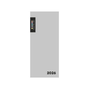 Diář měsíční PVC Pastelini šedá 2027