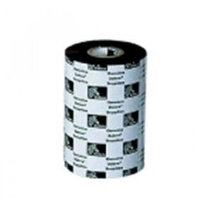Zebra Wax Ribbon, 64mmx74m, 2300; Standard, 12mm core, 12/box