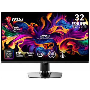 MSI Gaming MPG 322UR QD-OLED X24/ 31,5"/ 3840x2160 / OLED/ 0,03ms/ 240Hz/ 300cd/m2/ 1500000:1/ HDMI/ DP/ VESA/ USB/černý