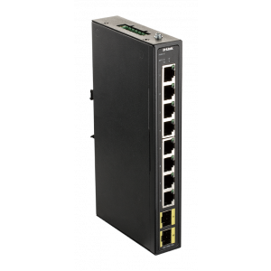 D-Link DIS-100G-10S Průmyslový Gigabit unmanaged switch, 8 GbE, 2 SFP