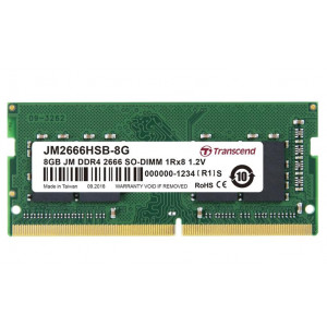 Transcend paměť 8GB (JetRam) SODIMM DDR4 2666 1Rx8 CL19