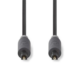 Nedis CABW25000AT10 - Optický Audiokabel | TosLink Zástrčka - TosLink Zástrčka | 1 m | Antracit