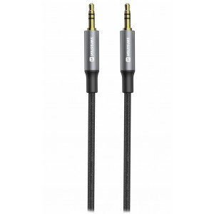 Swissten audio kabeltextile jack (samec) / jack (samec) 1,5 m černý (nahrazuje 73501101)