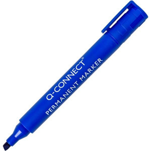 Permanentní popisovač Q-Connect, zkosený, modrý