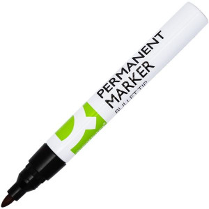 Permanentní popisovač Q-Connect, kulatý, černý