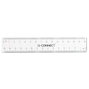 Plastové pravítko Q-Connect, 15 cm