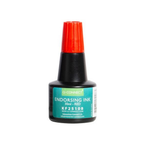 Razítková barva Q-Connect, 28 ml, červená