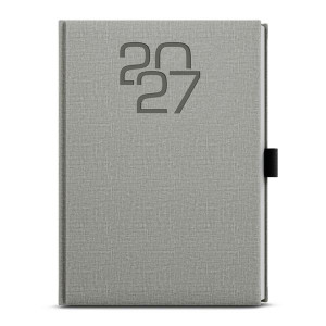 Týdenní diář 2027 Fabric - A5, šedý