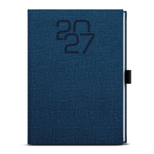 Denní diář 2027 Fabric -  A5, modrý