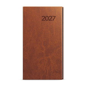 Týdenní kapesní diář 2027 Vivella - hnědý