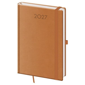Týdenní diář 2027 Print Plus - A5, hnědý