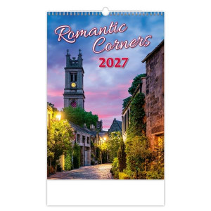 Nástěnný kalendář 2027 Romantic Corners