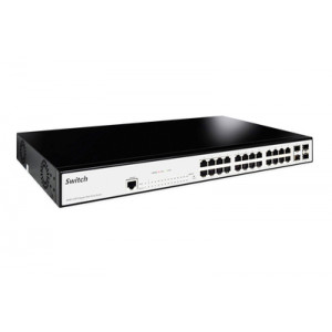 DIGITUS Professional Gigabit Ethernet Layer 2 Switch, 24 port with 4 SFP ports