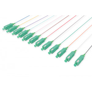 DIGITUS Professional colored pigtails, SC (APC) OS2 09/125 µ, Simplex