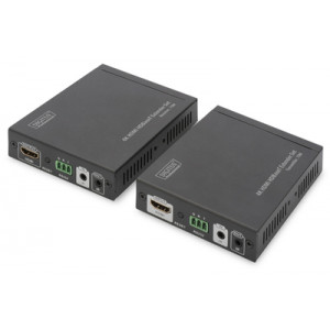 DIGITUS Sada 4K HDMI Extender, HDBaseT, UHD 4K * 2K @ 60 Hz, 70 m, síťový kabel (kat. 6, 6a, 7)