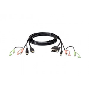 ATEN 1.8M USB HDMI to DVI-D KVM Cable with Audio