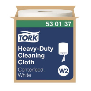 Čisticí utěrky v rolích Tork Heavy Duty, bílé