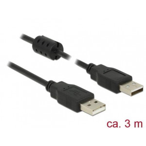 Delock Kabel USB 2.0 Typ-A samec > USB 2.0 Typ-A samec 3,0 m černý