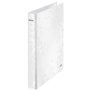 4kroužkový pořadač Leitz WOW - A4, 4 cm, bílý