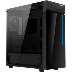 GIGABYTE skrín case GB-C200G, RGB Lighting, bez zdroje, transparentní bok, Mid tower 