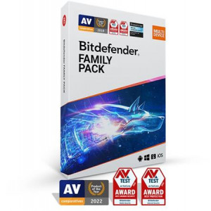 Bitdefender Family pack pro domácnost (15 zařízení) na 1 rok