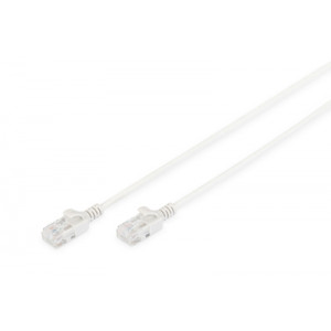 Digitus CAT 6 U-UTP slim patch cord, Cu, LSZH AWG 28/7, length 1 m, color Grey